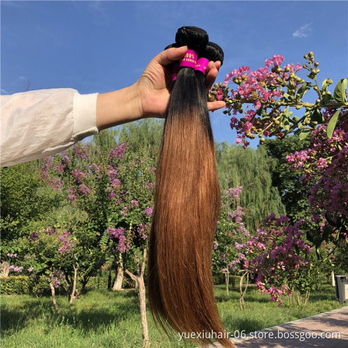 Ombre 1B/30 Blonde Brazilian Straight Hair Bundles Cuticle Aligned Raw Virgin Hair Weave 1 Piece